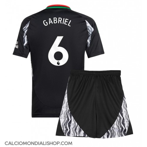 Maglie da calcio Arsenal Gabriel Magalhaes #6 Seconda Maglia Bambino 2024-25 Manica Corta (+ Pantaloni corti)